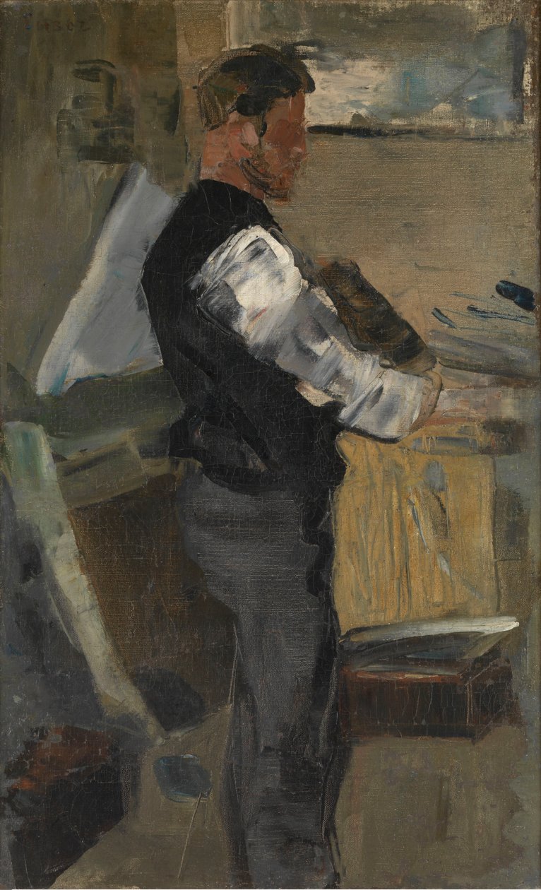Willy Finch nel suo studio da James Ensor