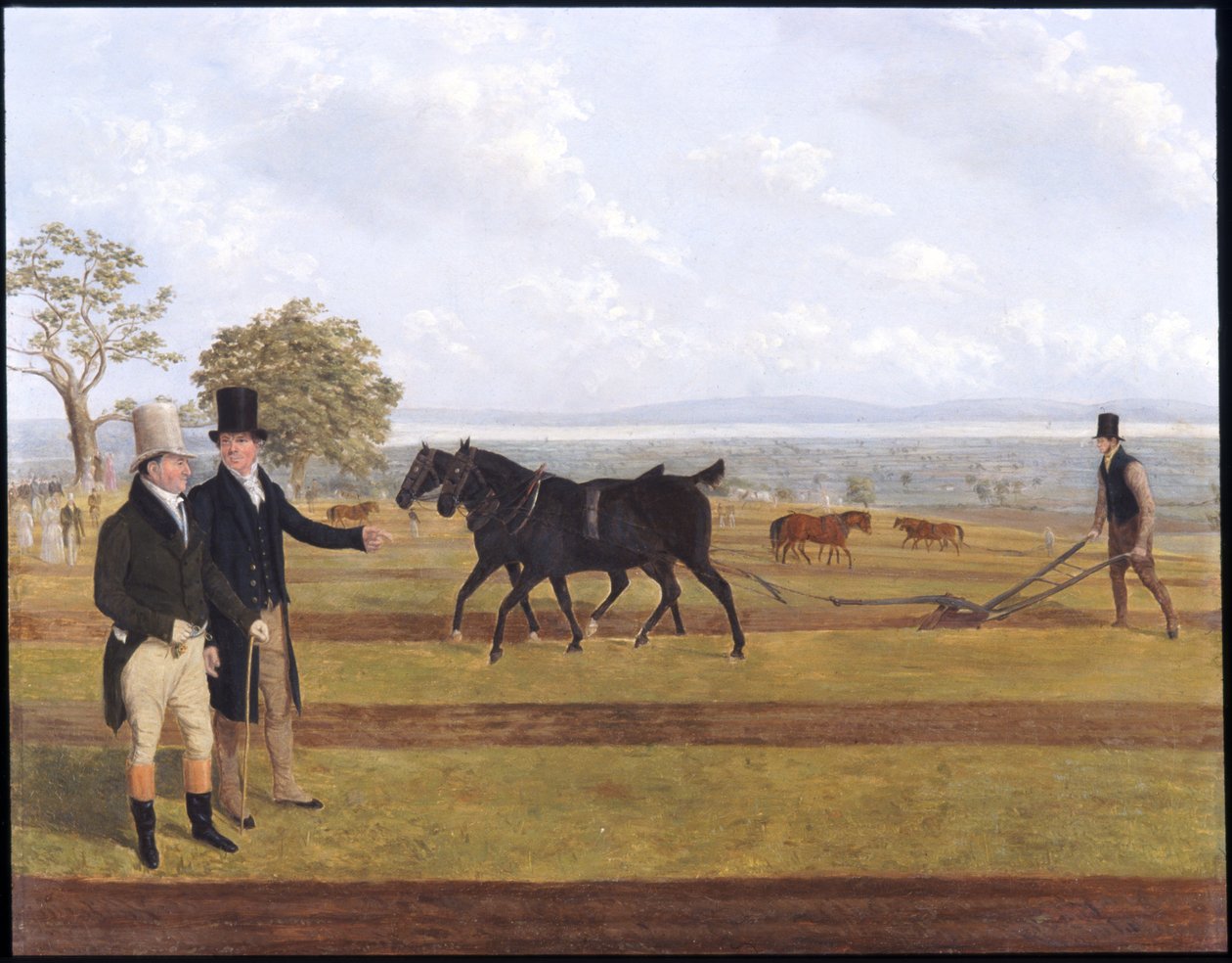 Sir Charles Morgan alla gara di aratura di Castleton da James Flewitt Mullock