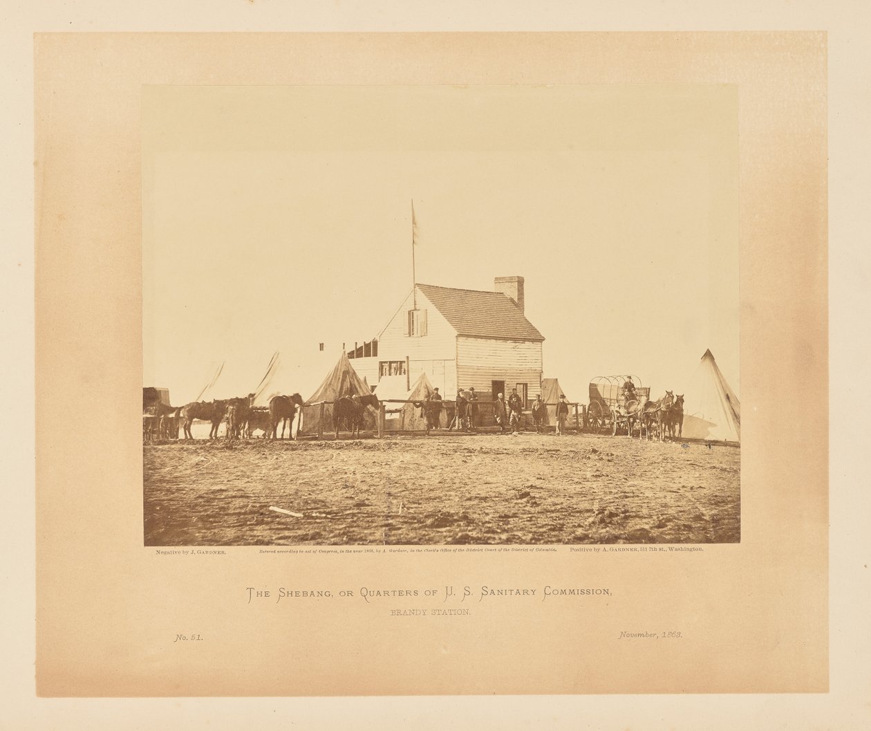 Lo Shebang, o quartieri della Commissione Sanitaria degli Stati Uniti, Brandy Station da James Gardner