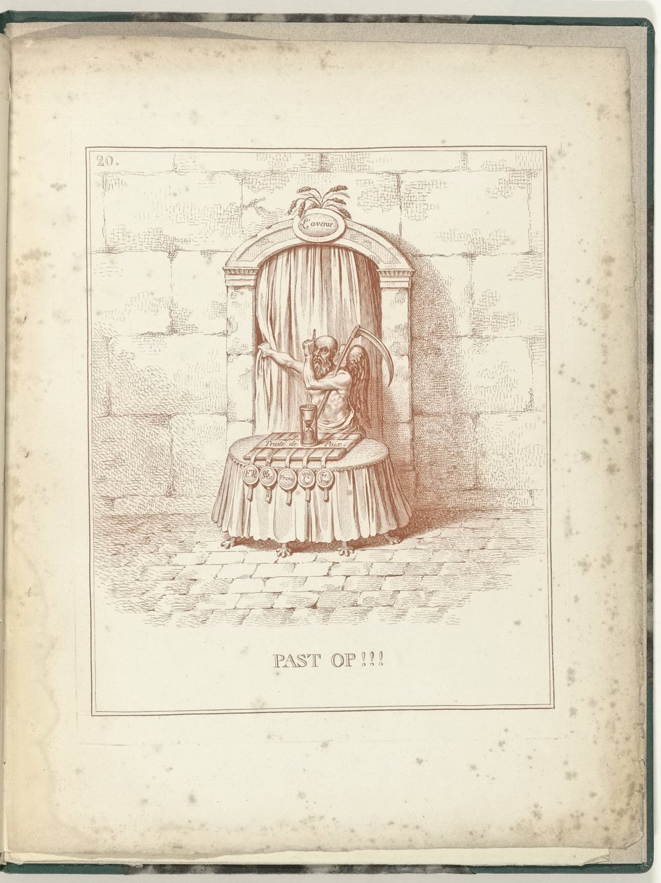 Vader Tijd voor de poort naar de toekomst, 1795 da James Gillray (possibly)