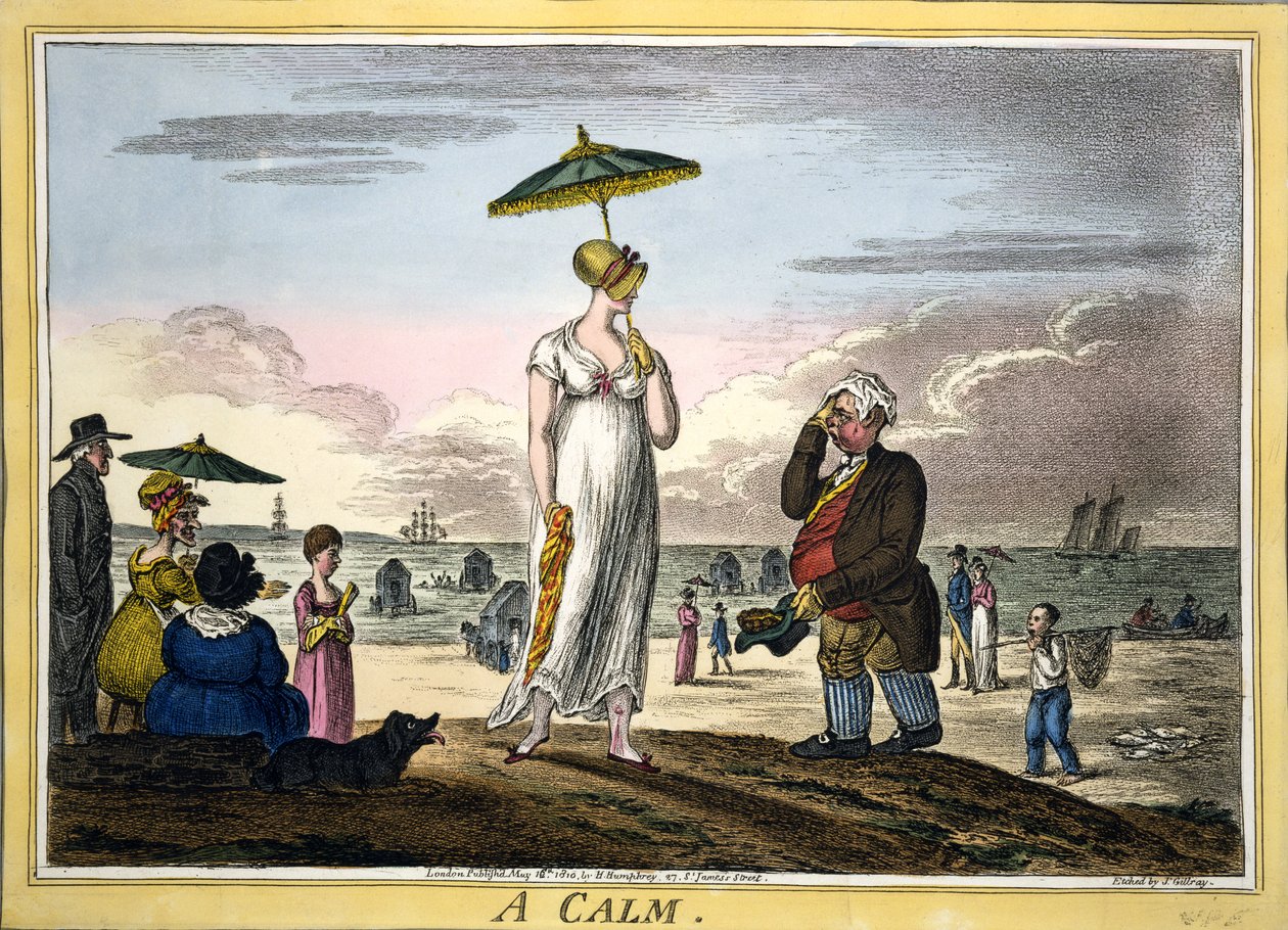 Una calma, pub. H Humphrey, Londra, 1810 da James Gillray