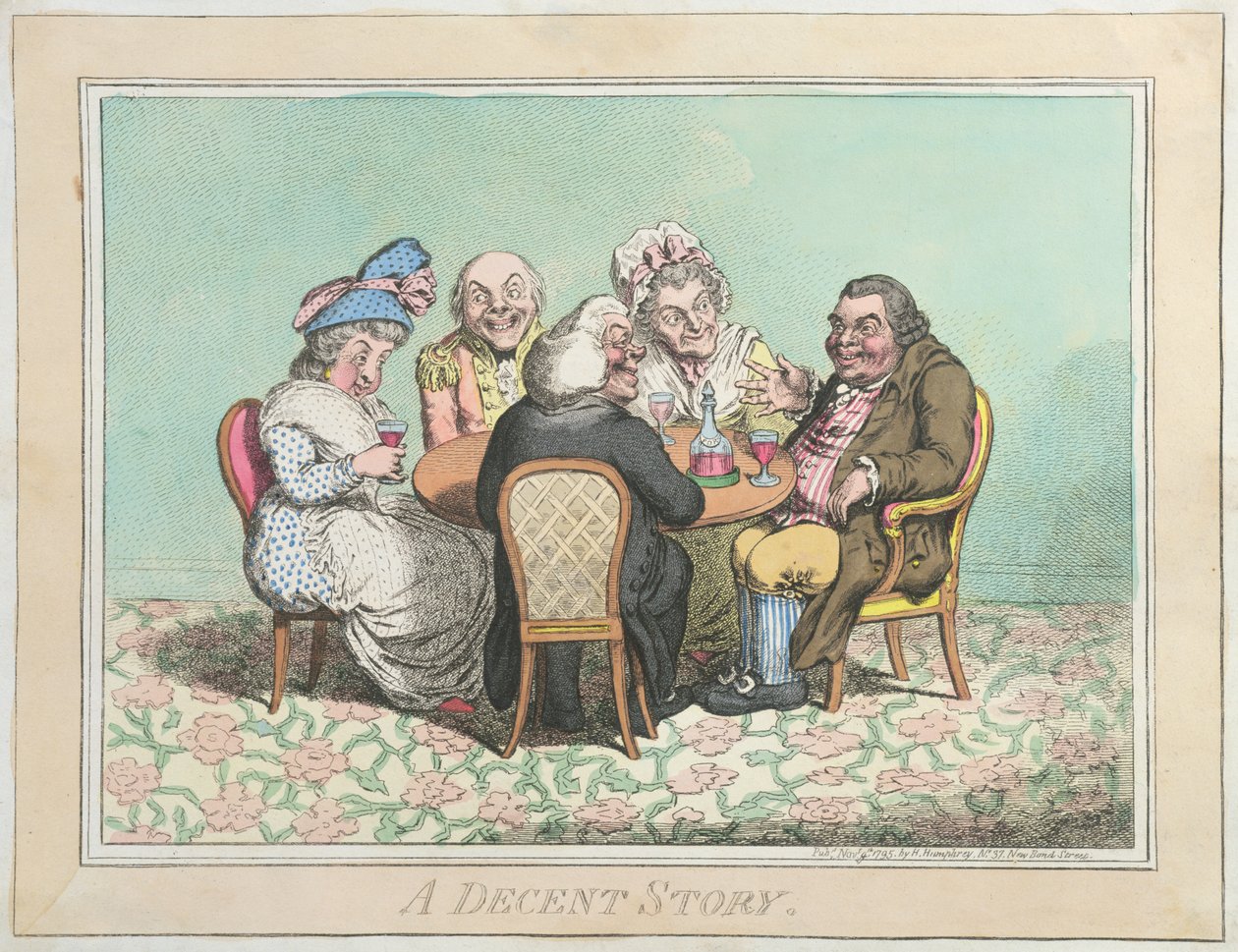 Una storia decente, pubblicata da Hannah Humphrey nel 1795 da James Gillray