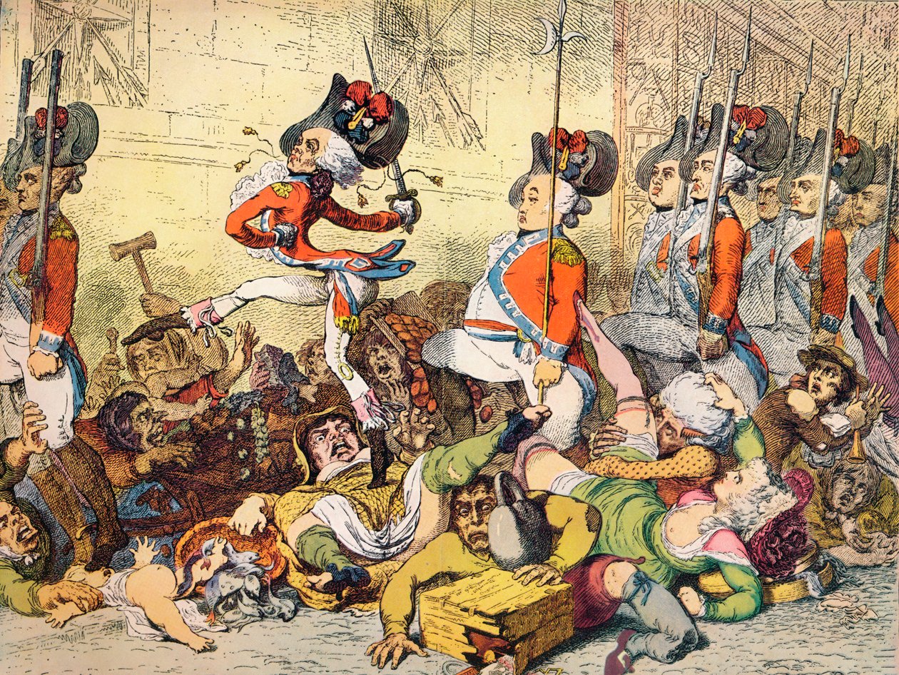 Una marcia verso la banca da James Gillray