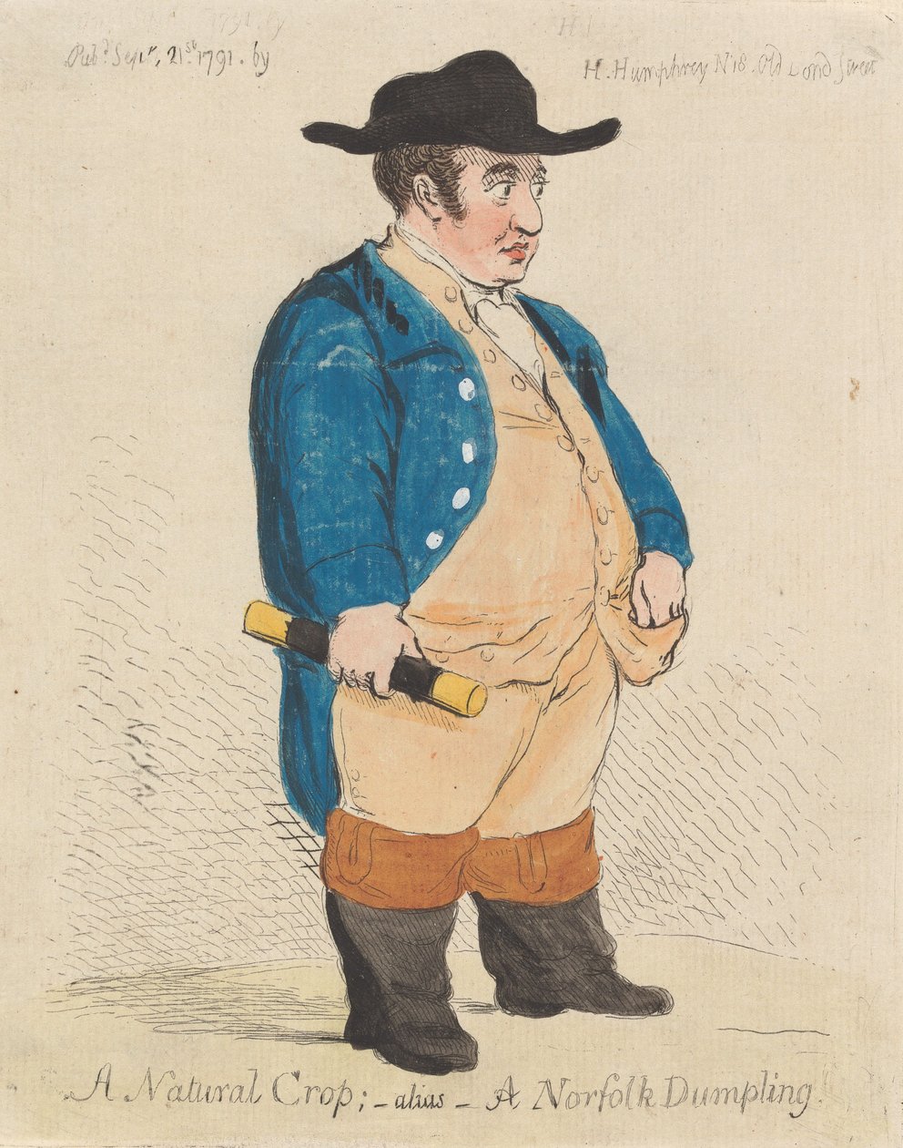 Un raccolto naturale - alias - un gnocco del Norfolk da James Gillray