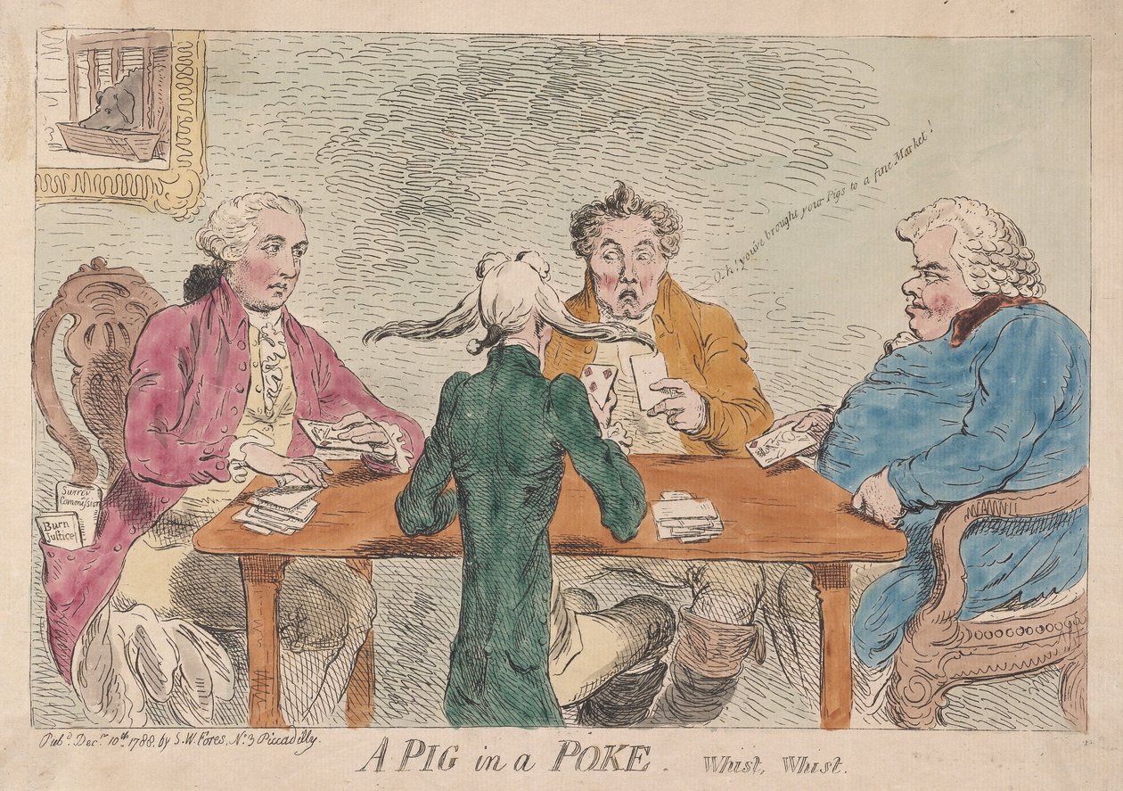 Un maiale in un sacco, Whist, Whist da James Gillray