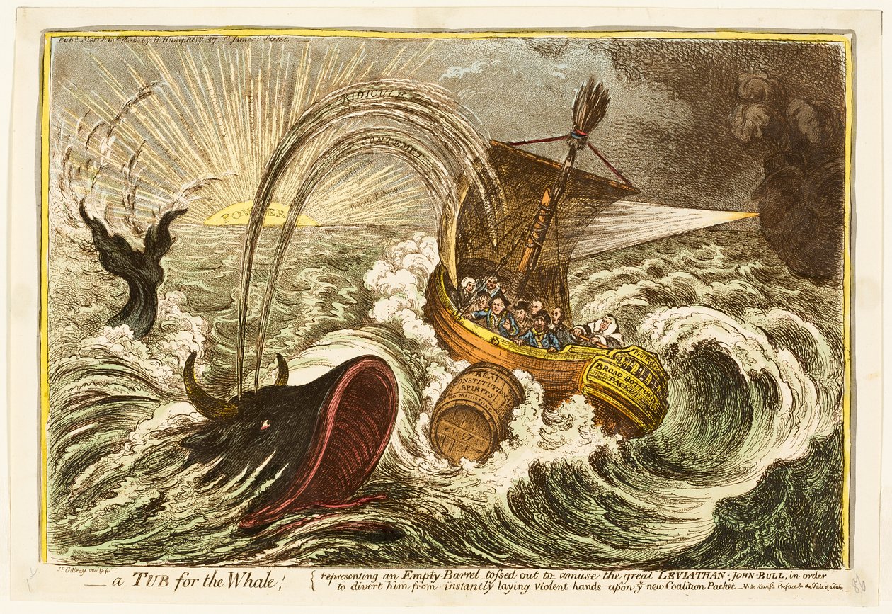 Una vasca per la balena! da James Gillray