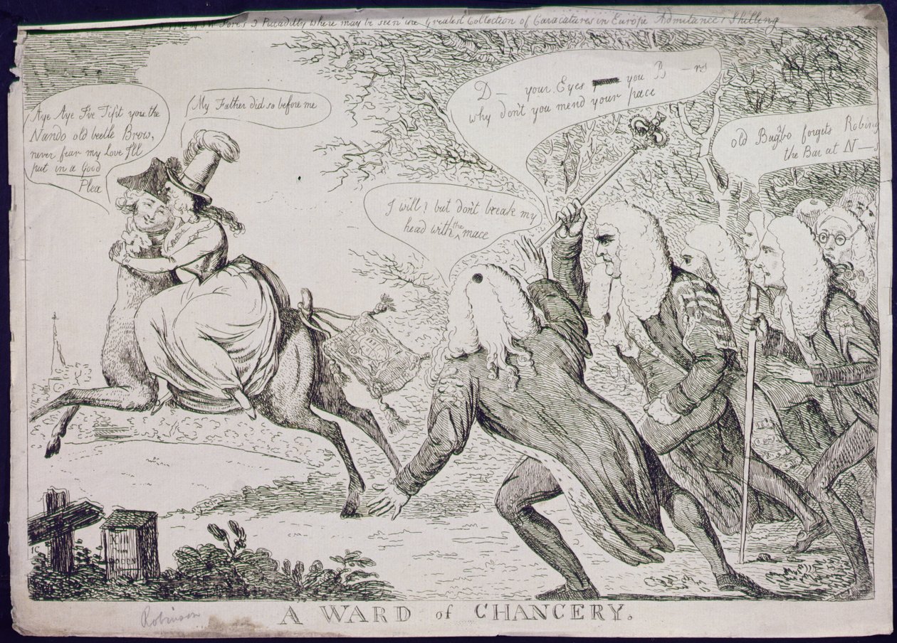 Un Protetto della Cancelleria da James Gillray