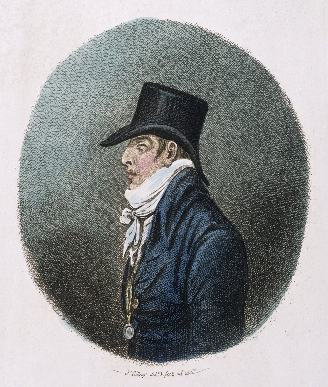Un ritratto, pubblicato da Hannah Humphrey nel 1799 da James Gillray