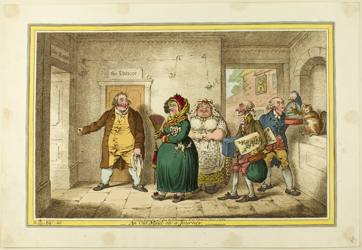 Una vecchia zitella in viaggio da James Gillray