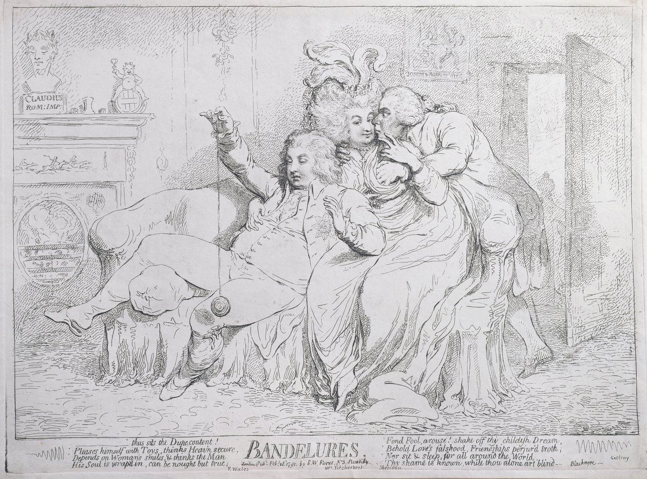 Bandelures, pubblicato da S.W. Fores nel 1791 (acquaforte) da James Gillray