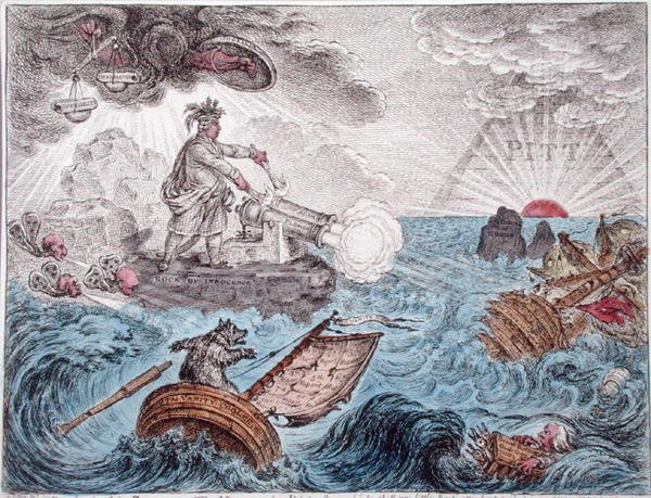 Bruin nella sua Barca, o Il Direttore in Difficoltà da James Gillray