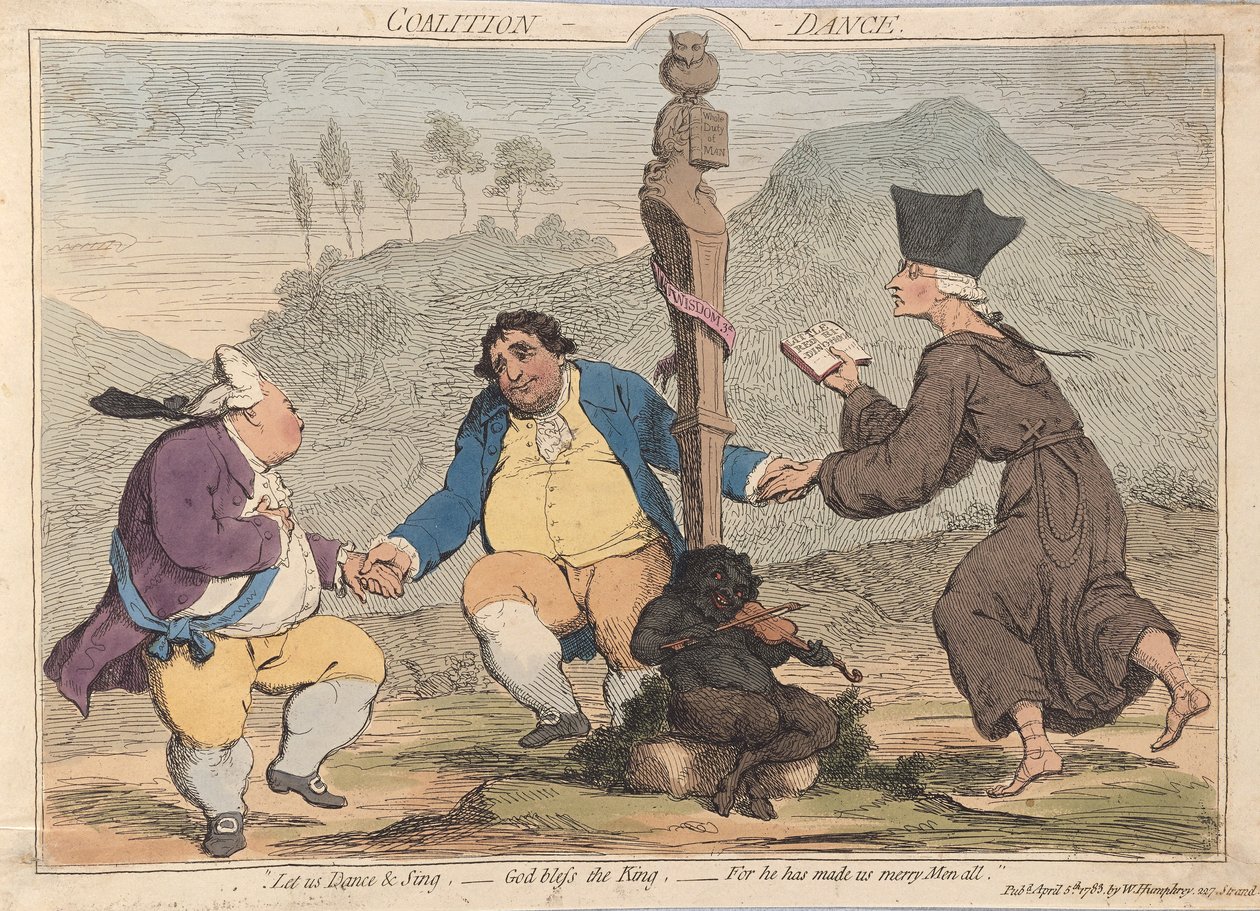 Danza della coalizione da James Gillray