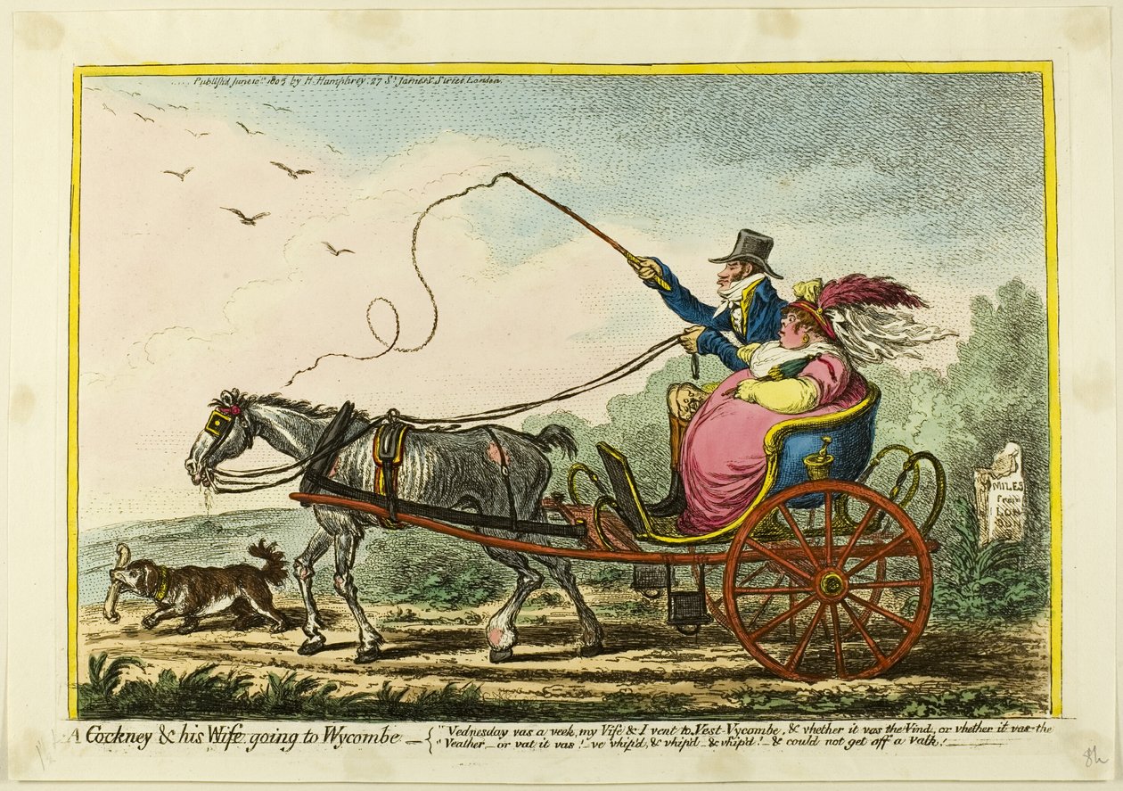 Un cockney e sua moglie che vanno a Wycombe da James Gillray