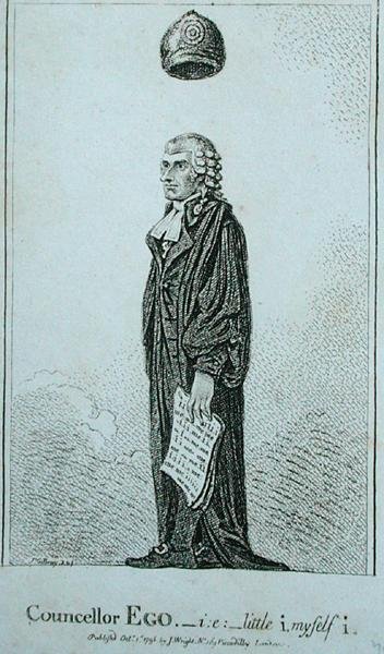 Consigliere Ego - cioè piccolo io stesso io da James Gillray