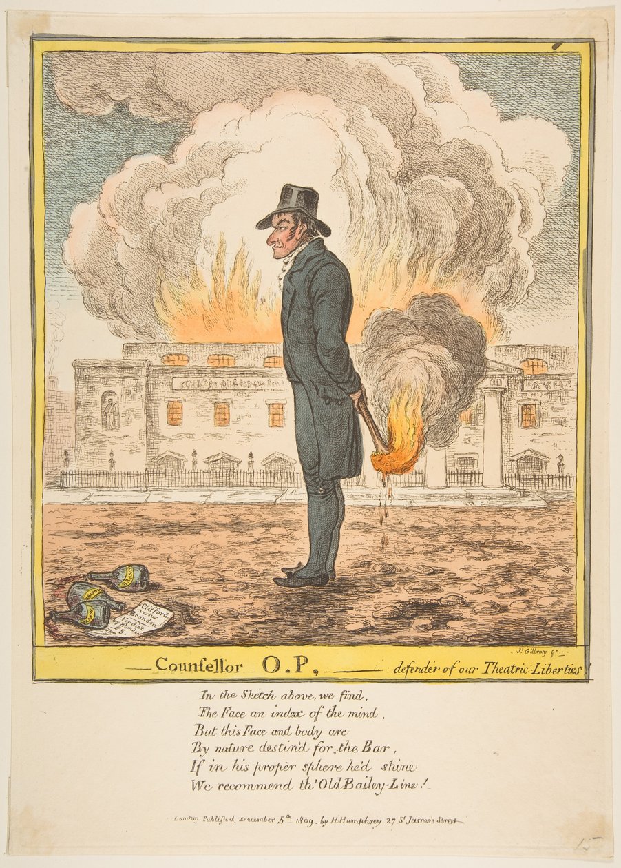 Consigliere O.P.-Difensore delle nostre libertà teatrali, 5 dicembre 1809 da James Gillray