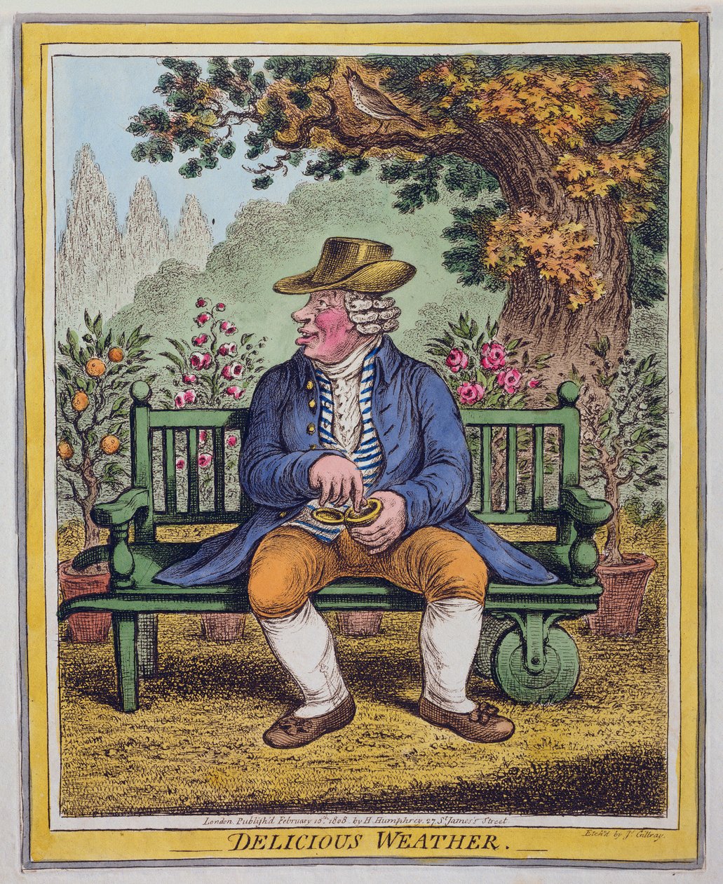 Tempo delizioso, pubblicato da Hannah Humphrey nel 1808 da James Gillray