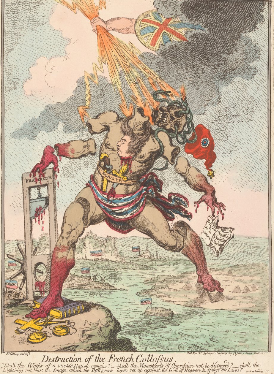 Distruzione del colosso francese da James Gillray