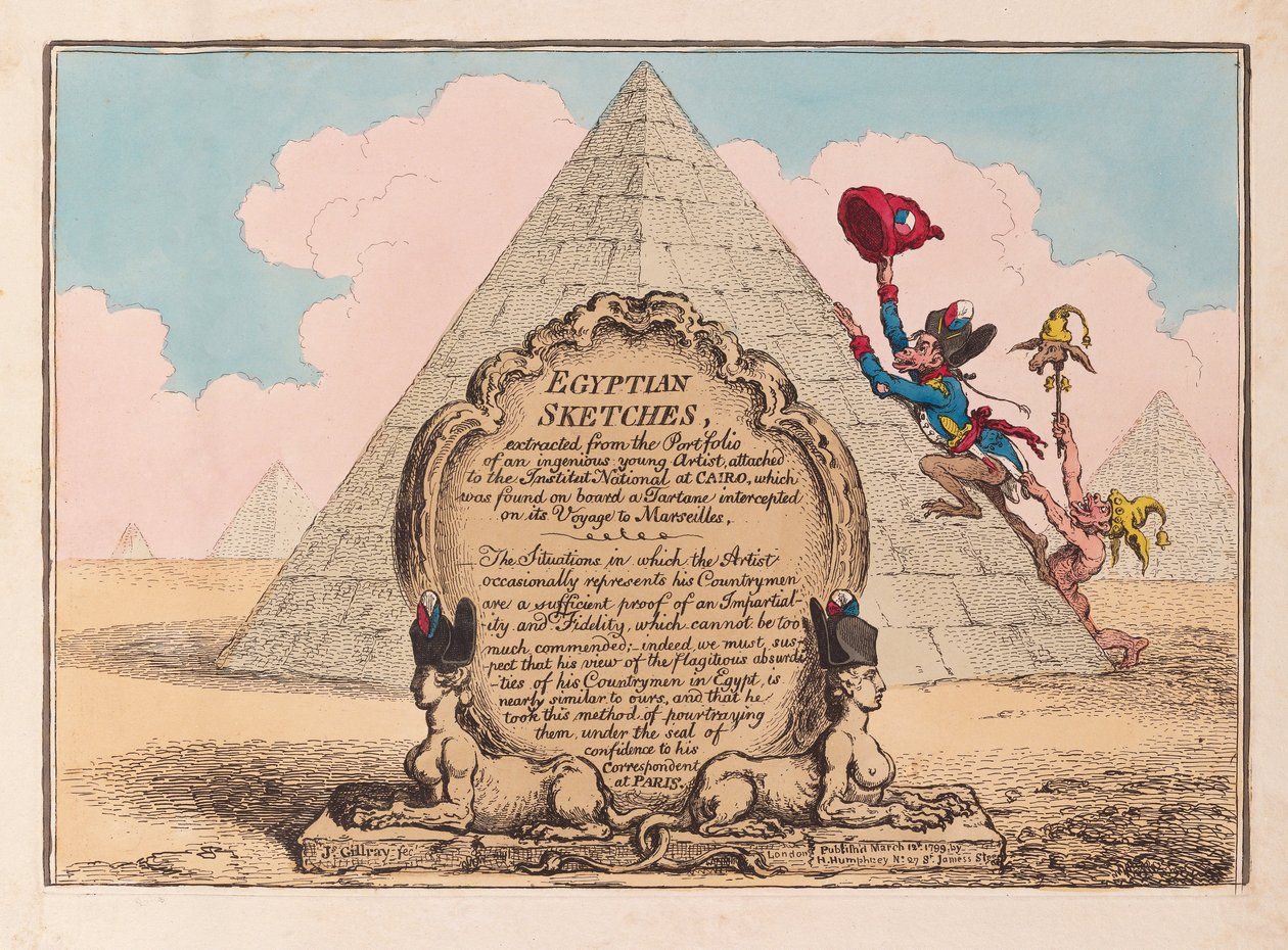 Schizzi egiziani, pub. 1799 da James Gillray