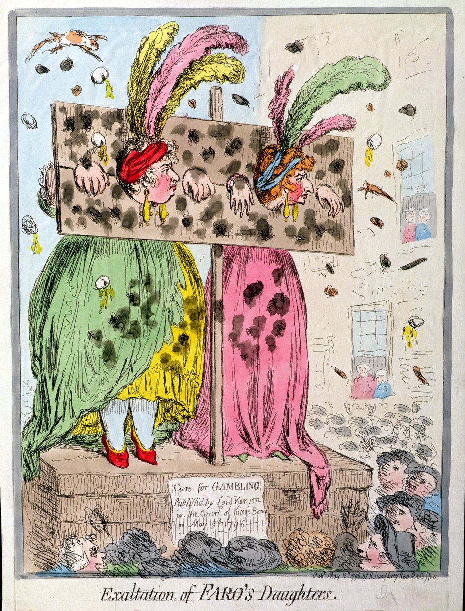 Esaltazione delle figlie di Faro, pubblicato da Hannah Humphrey nel 1796 da James Gillray