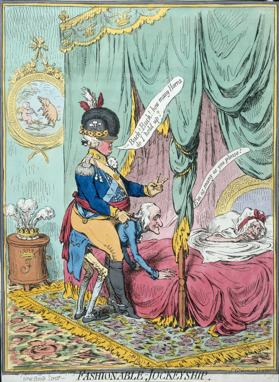 Jockey alla moda, pubblicato da Hannah Humphrey da James Gillray