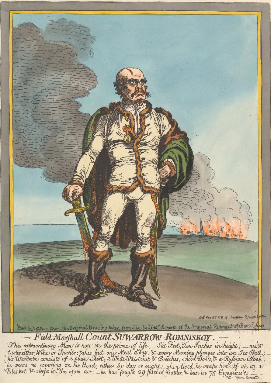 Feldmaresciallo conte Suwarrow-Rominskoy --- da James Gillray