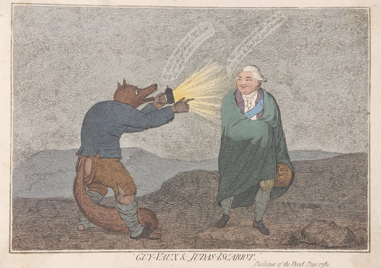 Guy-Vaux e Giuda Iscariota da James Gillray