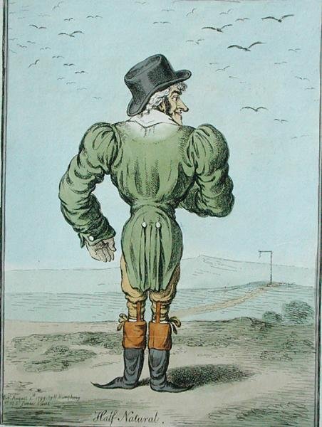 Half-Normal, pubblicato da Hannah Humphrey nel 1799 da James Gillray