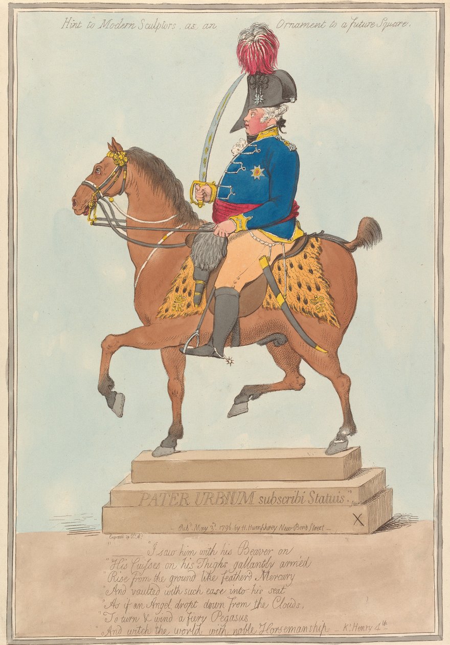 Suggerimento ai moderni scultori, come ornamento per una futura piazza da James Gillray