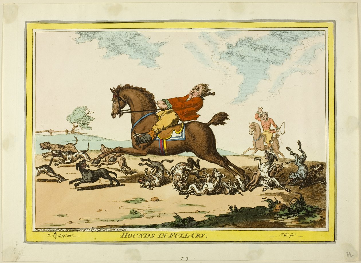 Segugi in pieno grido da James Gillray
