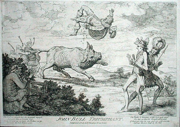 John Bull trionfante, pubblicato da William Humphrey nel 1780 da James Gillray