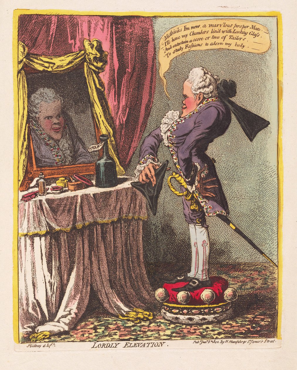 Elevazione signorile da James Gillray