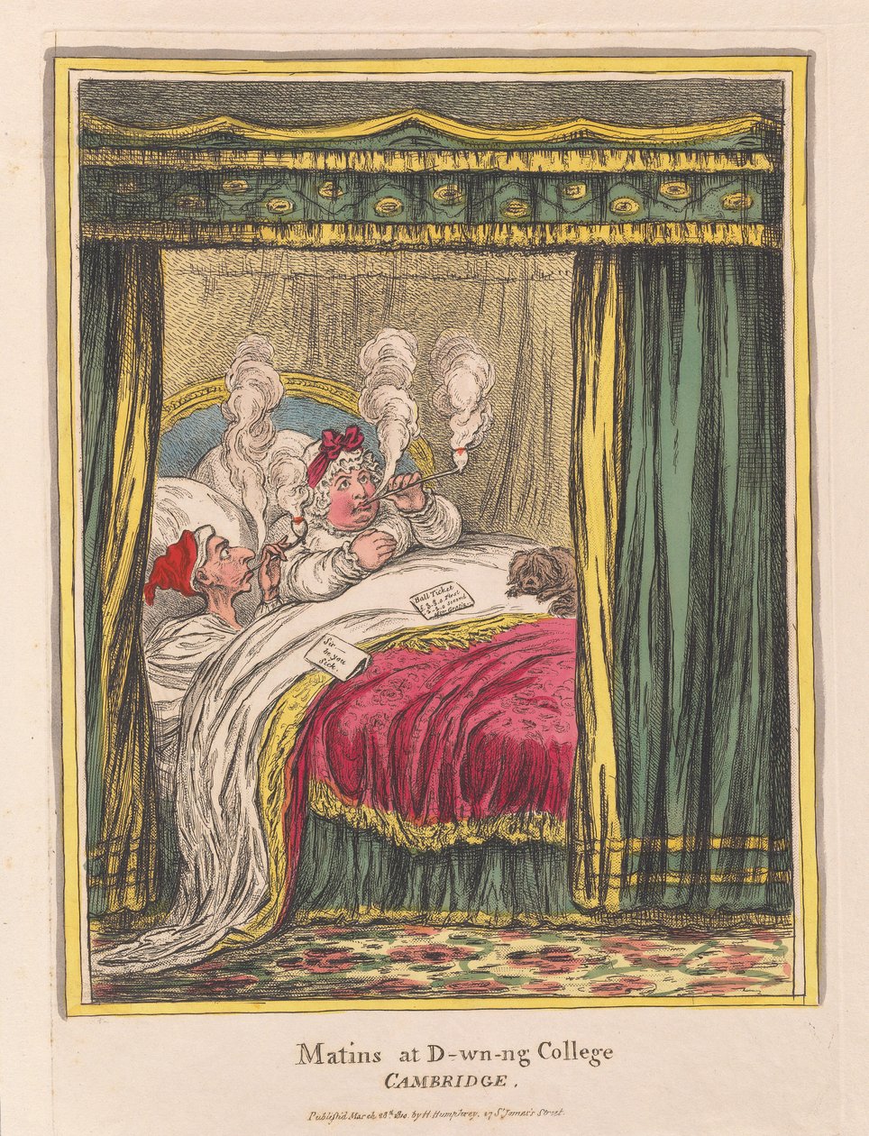 Matins al Downing College, Cambridge da James Gillray