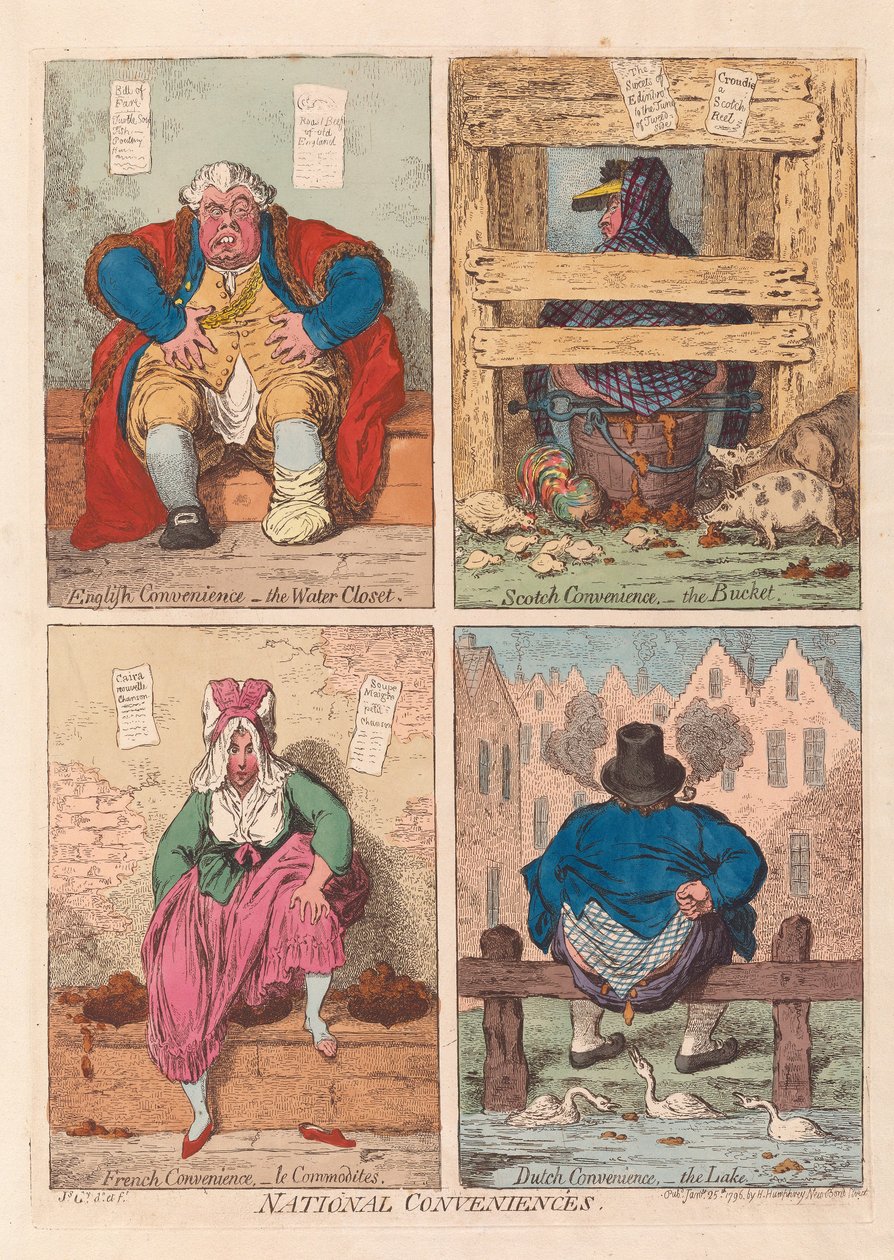 Convenienze nazionali, pub. 1796 da James Gillray