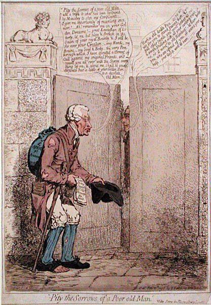 Pietà per i Dolori di un Povero Vecchio da James Gillray