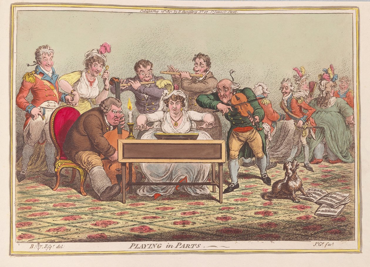 Suonare in parti da James Gillray