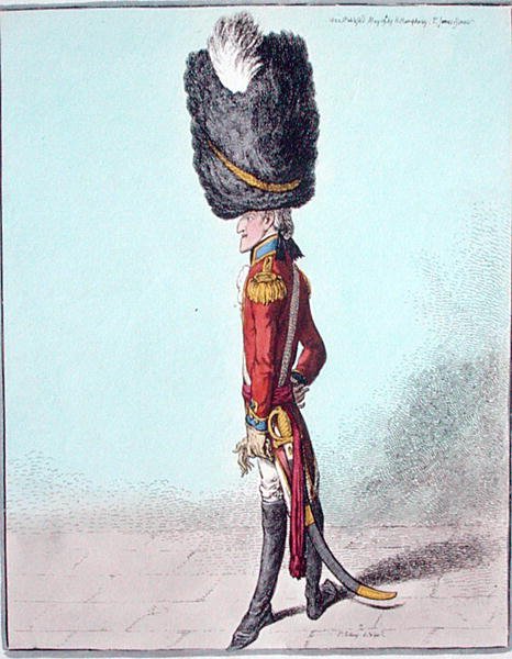 Ritratto di un ufficiale, pubblicato da Hannah Humphrey nel 1800 da James Gillray