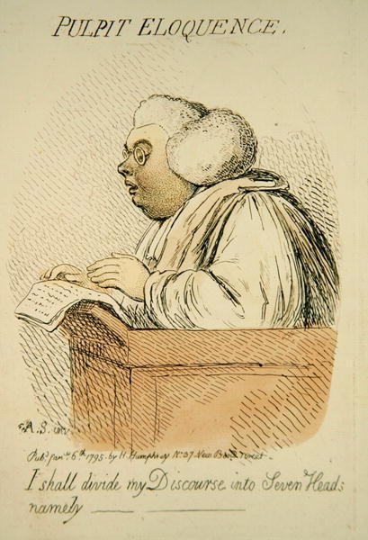 Eloquenza del pulpito (dettaglio) da James Gillray