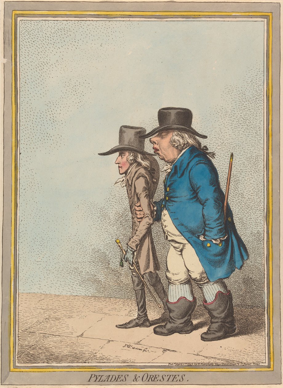 Pylades & Orestes (Statthalter & sein Sekretär) da James Gillray