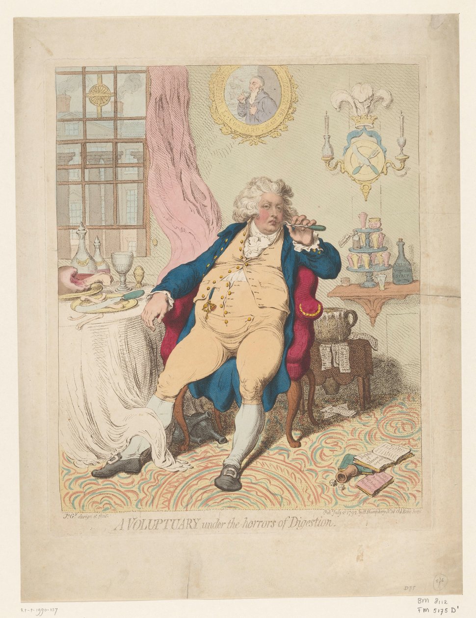Caricatura di Giorgio IV, 1792 da James Gillray