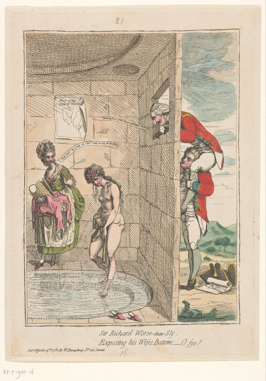 Caricatura di Sir Richard Worsley da James Gillray