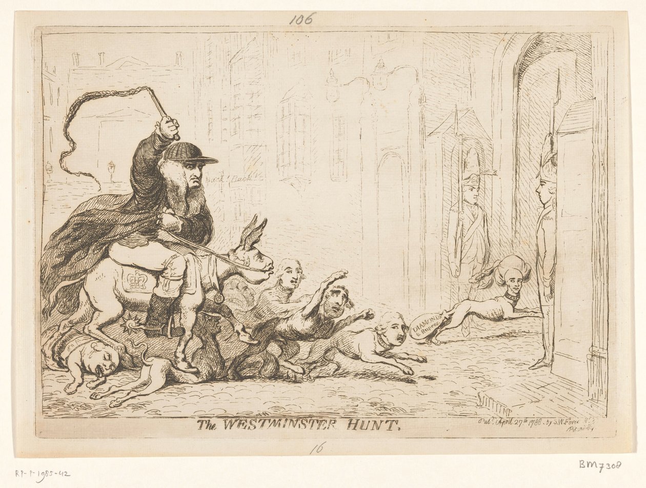 Caricatura di Warren Hastings, 1788 da James Gillray