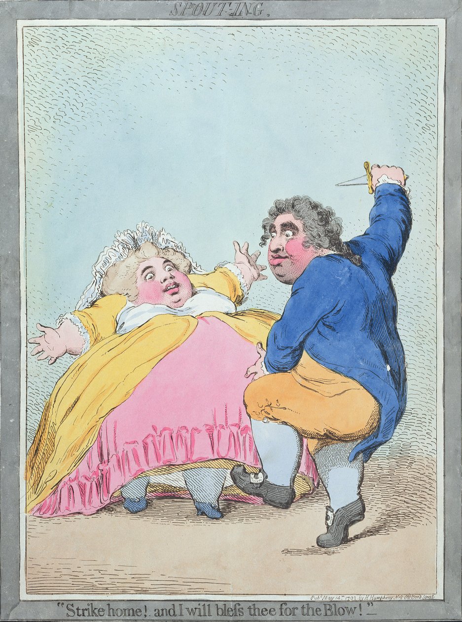 Spouting, pubblicato da Hannah Humphrey nel 1792 (acquaforte colorata a mano) da James Gillray