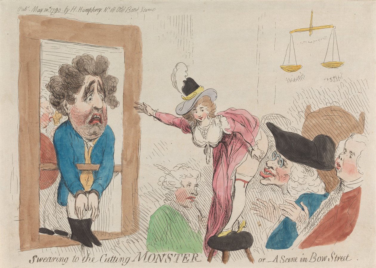 Giurare sul mostro tagliente ovvero - Una scena a Bow Street da James Gillray