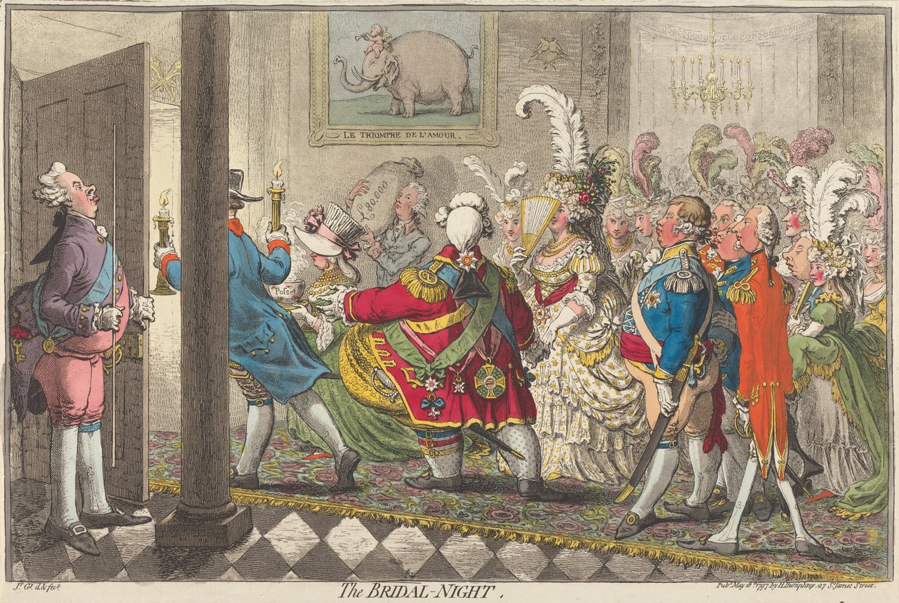 Die Hochzeitsnacht da James Gillray
