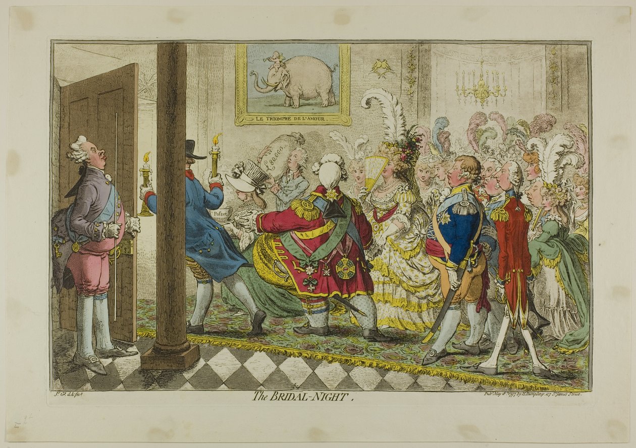 La notte nuziale da James Gillray