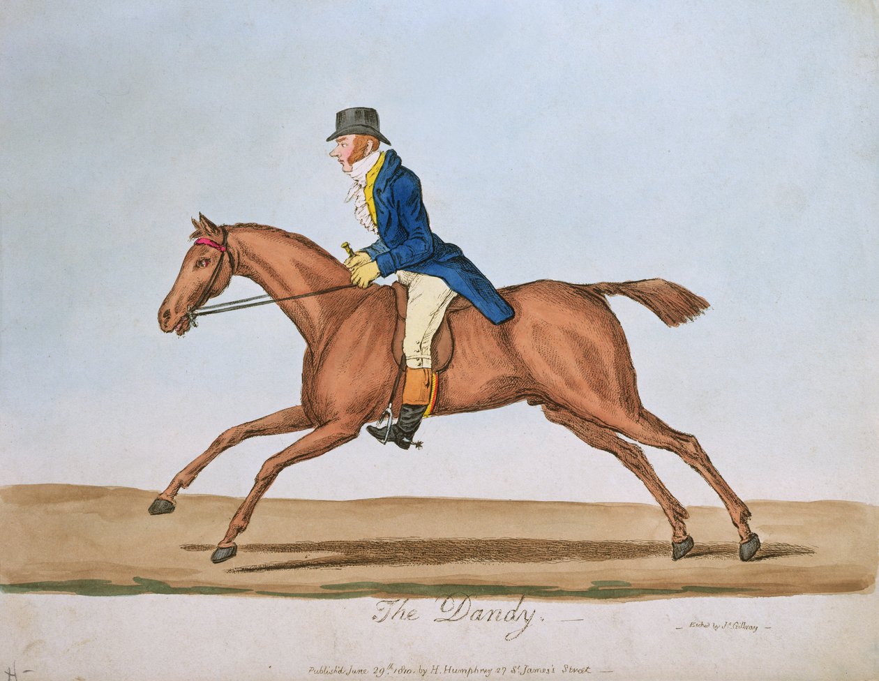 Il dandy, pubblicato da Hannah Humphrey nel 1810 da James Gillray