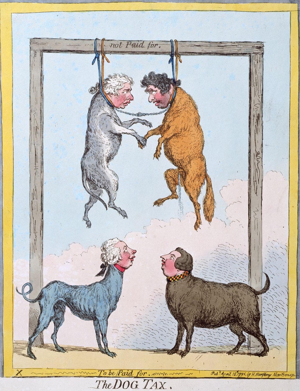 La tassa sui cani da James Gillray