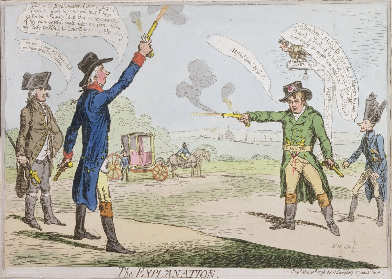 La Spiegazione, pubblicato da Hannah Humphrey nel 1798 da James Gillray
