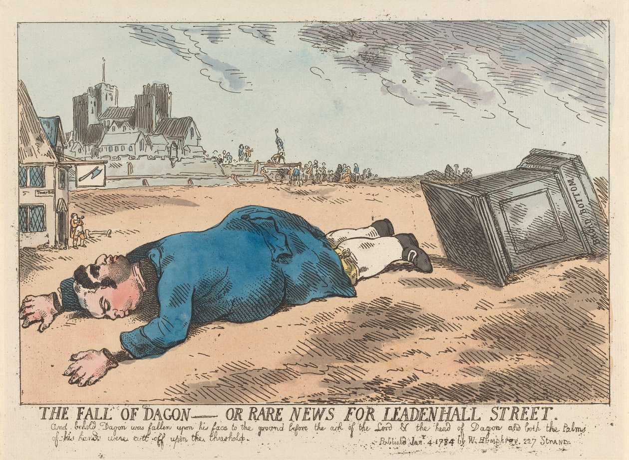 La caduta di Dagon - ovvero Notizie rare per Leadenhall Street da James Gillray