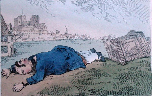 La caduta di Dagon, o Rare notizie per Leadenhall Street, pubblicato da William Humphrey nel 1784 da James Gillray